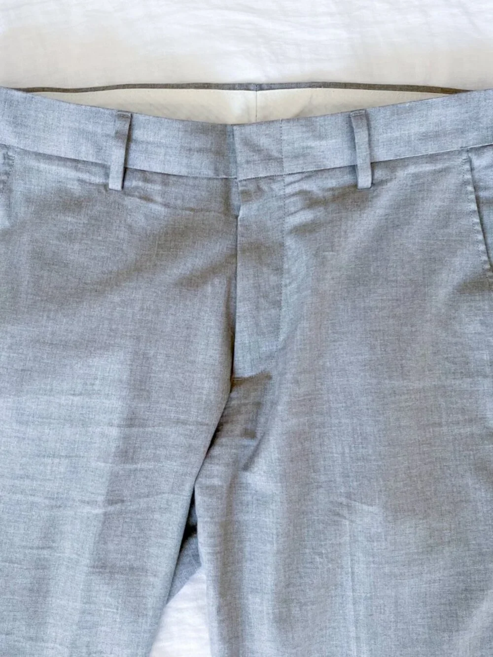 J Crew Bowery Slim Fit Mens Light Gray Cotton Dress Pants 31x30